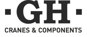 Logotipo GHSA Cranes and Components. Pontes rolantes GH CRANES & COMPONENTES - Cer